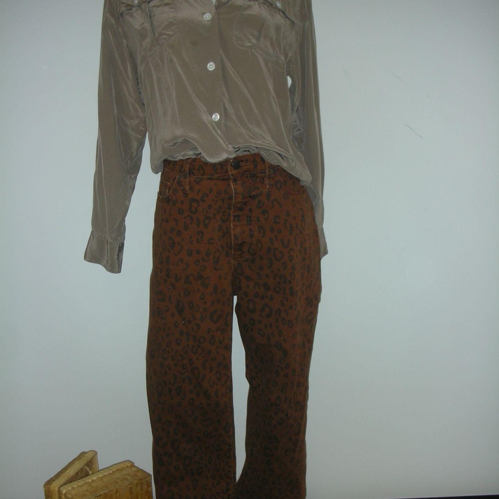 Universal Thread Vintage Straight Leopard Jeans 29 Brown Y2K animal print